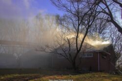 Yesterday evening, engine 301 with a crew of 5 responded to a first alarm house fire in Swatara township. Shortly after returning, engine 301 was dispatched for another 1st alarm building fire in Swatara township at DCP. Engine 301 staged as the incident was scaled back. While on scene, engine 301 was called back to the 1st fire to wet down areas while Swatara units were tied up at DCP. 

Photo credit: Dustin Weese